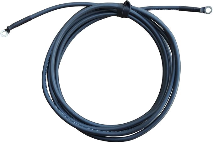 WindyNation 8 Gauge AWG (2 Feet Black + 2 Feet Red) Power Inverter Battery Cable Wire Kit for DC to AC Inverters RV, Car, Solar, Marine, Off-Grid