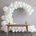 140pcs White Round Balloons Different Sizes 18 12 10 5 Inch Latex Balloons for Arch Decoration Party Balloon Kit for Graduation Birthday Party Wedding Balloon Baby Shower Decoration