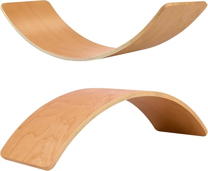Wooden Balance Board Kids, 37" Natural Wobble Board Wooden Toys for Toddlers Kids & Adults, Birthday Gifts for 3 4 5 6 7 8 Year Old Boys Girls Kids, Open Ended Montessori Waldorf Learning Toy
