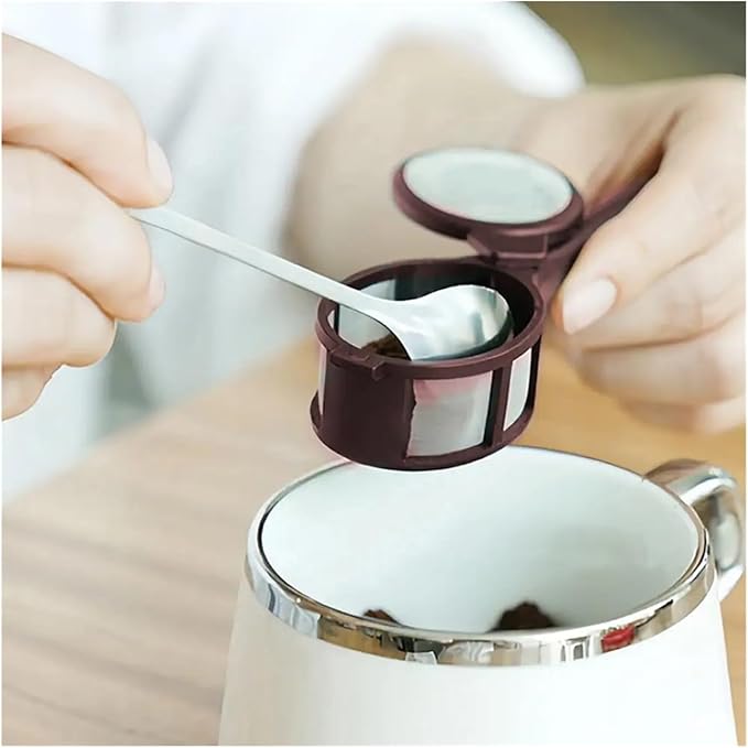 Portable Coffee Filter Spoon Brewing Tool For Ground Loose Tea Multifunctional Tea Filter With Hanging Handle For Camping Travel