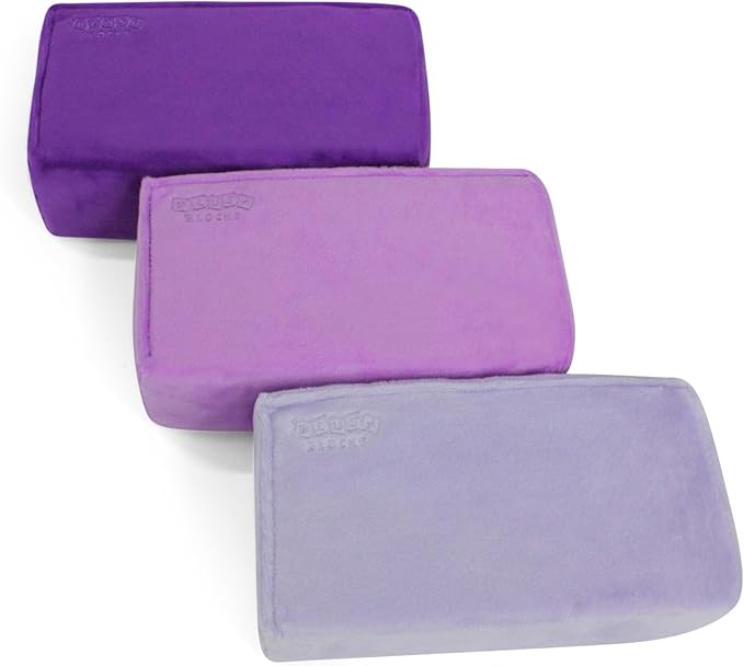 The Original Premium Plush Building Block for Kids - Certified Safe Foam Blocks in Luxuriously Soft Fabric Covers - Set of 24 (Grape)