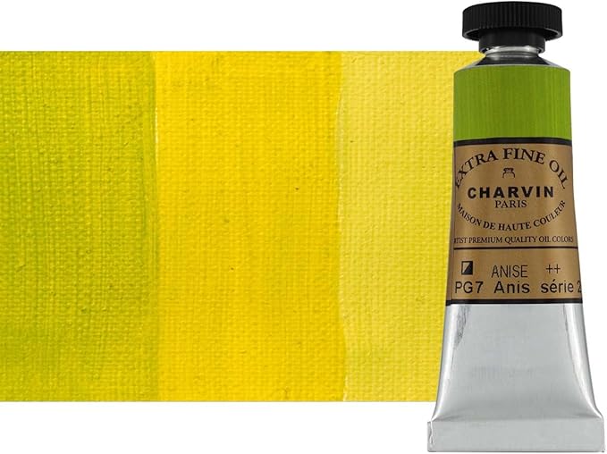Charvin Extra Fine Oil Paint, Anise 20 mL - Triple-Milled, Rich Texture, Poppy Oil-Based, Light-Fast, Handmade, Archival Quality