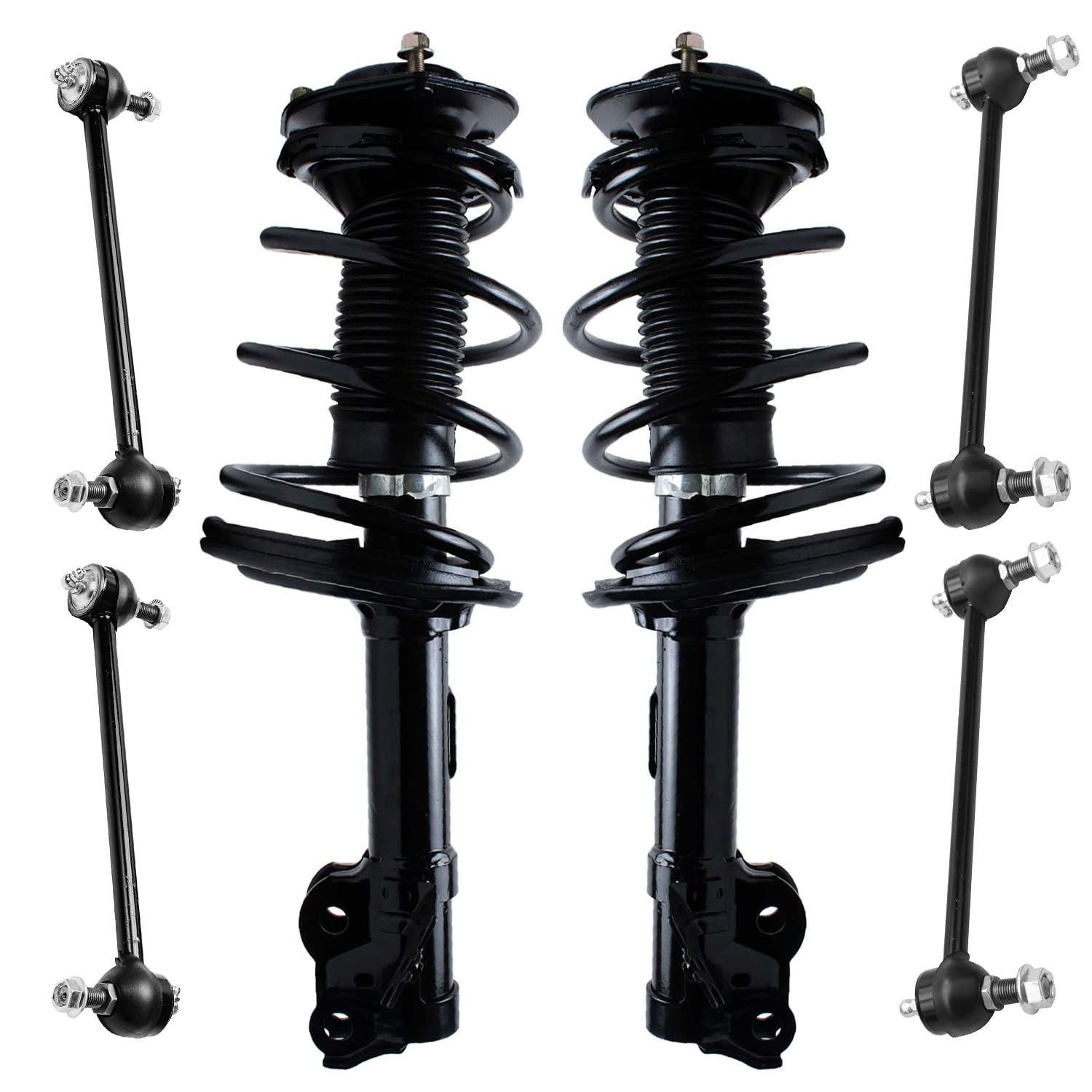 Detroit Axle - Front Struts Kit for Toyota Camry 2012 2013 2014, 2 Ready Suspension Struts w/Coil Spring Assembly 4 Front Rear S