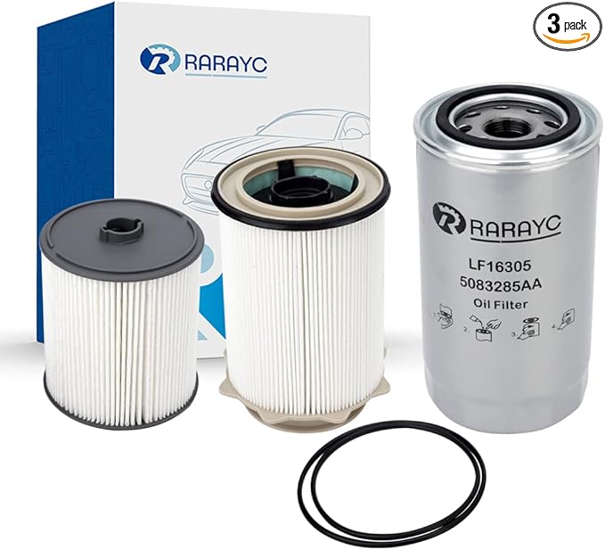Upgrade 6.7L Cummins Fuel Filter Water Separator set for 2019-2024 Ram Turbo Diesel Engines 68436631AA Oil Filter 5083285AA and 68157291AA
