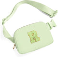 Gitus Gifts for 8 9 10 11 12 Year Old Girls Belt Bag Fanny Pack Crossbody Bags with Initial Letter Patch Cute Stuff Birthday Gifts for Teen Girls Women Personalized Trend Stuff (Light Green-R)