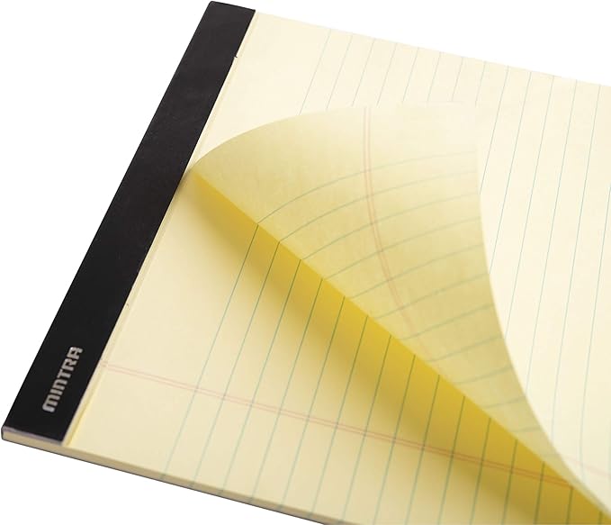 Mintra Office Legal Pads - ((PREMIUM CANARY 6pk, 8.5in x 11in, NARROW RULED))