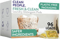 The Clean People Laundry Detergent Pods - Hypoallergenic Laundry Pods - Ultra Concentrated, Recyclable Packaging, Stain Fighting - Fresh Scent, 96 Pack