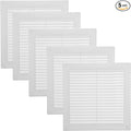 Vent Systems 8" x 8" Inch (Opening Dimensions) - Pack of 5 - Plastic White Soffit Vent Cover - Flat Square Air Vent Grille - Air Vent Deflector - HVAC 10" x 10" Inch (Overall Dimensions)