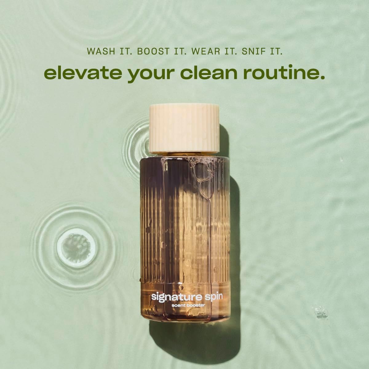 Snif Signature Spin Scent Booster, Classic, Clean and Crisp Scent, 25 Loads, Non-Irritating to Skin, Clean, Non-Toxic, Vegan, Cruelty Free, 8.5oz
