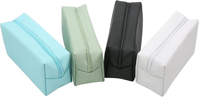 Bridesmaid Proposal Gifts Letter Cosmetic makeup bag bulk for Wedding Party Favors Bachelorette party decorations Toiletry Organizer Bag Makeup Case Gift (8, White&SkyBlue)