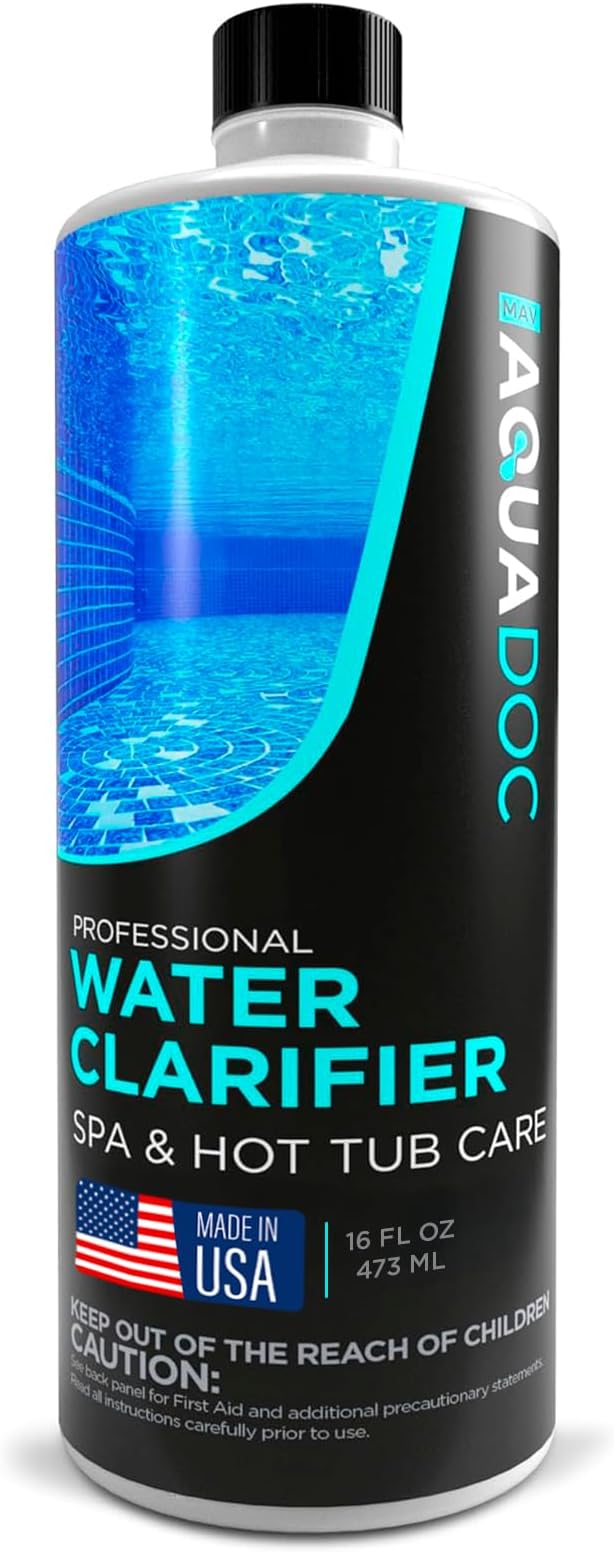 Spa Clarifier & Hot Tub Clarifier for Fast Acting Cloudy Water Treatment, The Spa Clarifier Hot Tub Owners Love, Use Our Hot Tub Water Clarifier to Keep Your Spa Clear & Balanced - MAV AquaDoc 16oz