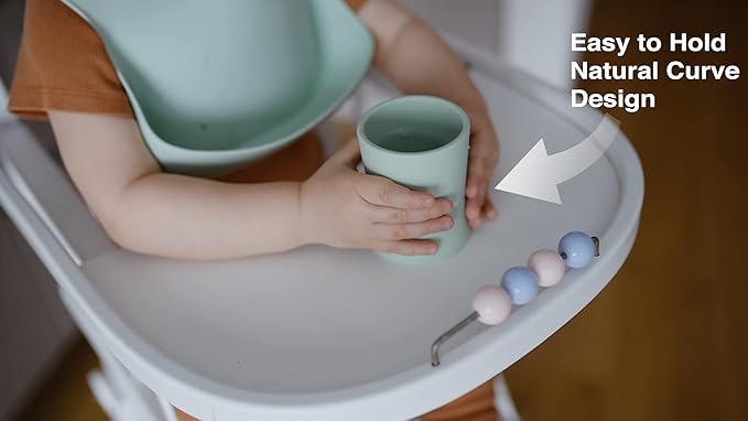 otterlove Silicone Baby & Toddler Training Cup - Pediatric OT Approved - 100% Platinum Pure LFGB Silicone - Unbreakable - Plastic Free - Tiny Cup Perfect for Baby Led Weaning (Mint)