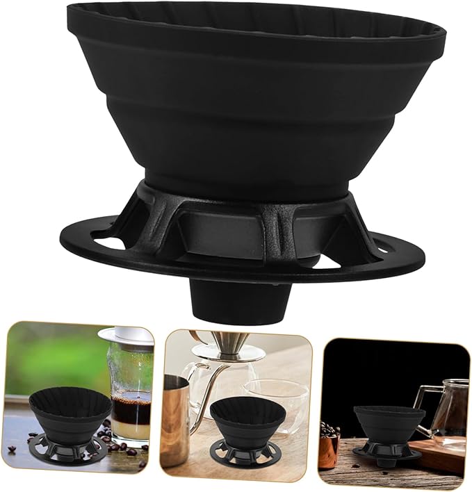Alipis Coffee Filter Cup Foldable and Portable for Camping and Home Brewing Flavor Extraction Easy to Clean for Coffee