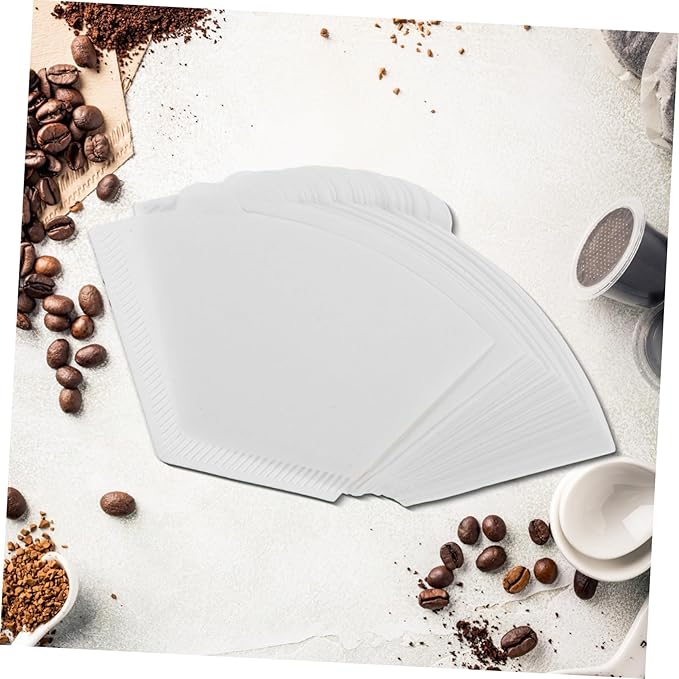 Paper Coffee Filter Cones 100pcs Espresso Filters Unbleached for Smooth Coffee Extraction