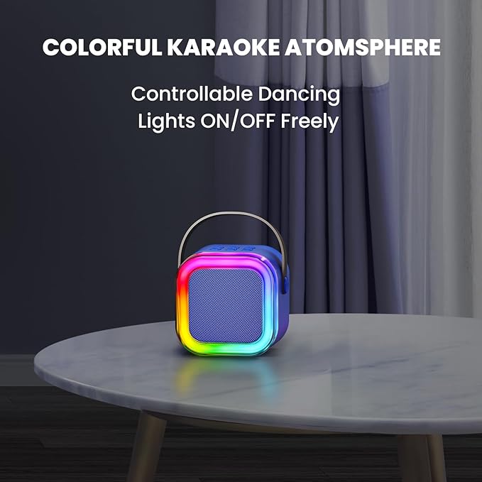 IROO Mini Karaoke Machine for Kids, 2025 TOP Toys Birthday Gifts Ideas for Girls Ages 4, 5, 6, 7, 8, 9, 10, 12+ Years Old, Portable Bluetooth Speaker with 2 Wireless Mics for Party Toddlers
