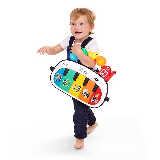 Baby Einstein Farm Explorers 4-in-1 Kickin’ Tunes Musical Meadow Music & Language Discovery Gym, Ages 0 Months and Up
