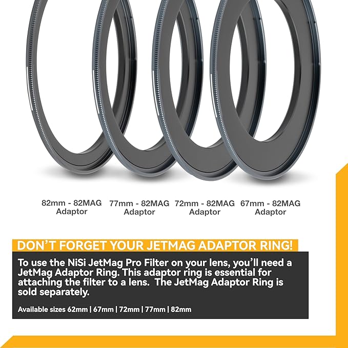 NiSi - JetMag Pro 82MAG Cross Screen 4X Filter - Magnetic Starburst Lens Filter for Stunning Four-Point Effects, Nano Waterproof Coated Optical Glass and Ultra-Slim Frame - Lens Adapter Ring Required