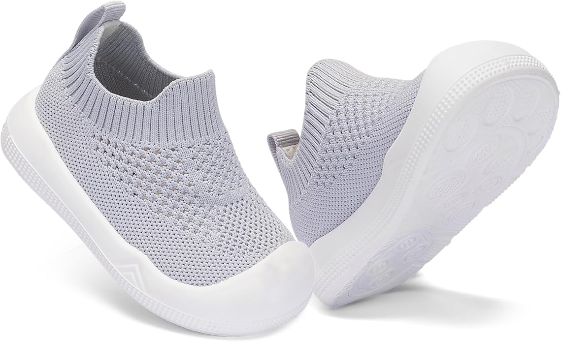 Engtoy Baby Shoes & Socks - Non-Slip Breathable Slippers with Soft Rubber Sole - Baby Boys & Girls Slip On Sneakers