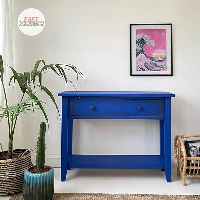 Dixie Belle Paint Company Chalk Finish Furniture Paint - Cobalt Blue (32oz) - Matte Vibrant Blue Chic Chalk Mineral DIY Furniture Paint
