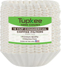 Tupkee 12-Cup Large Coffee Filters - 9.75” x 4.25” - 1000 Count - Tall Walled to Prevent Ground Overflow - Compatible with Bunn 12 Cup Commercial Coffee Maker & Large Home Machines - Made in the USA