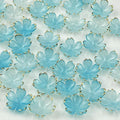 100pcs Acrylic Flower Beads, 19mm Cherry Blossom Plastic Gradient Flower Spacer Beads for DIY Crafts Bracelet Necklace Earrings Jewelry Making(Blue)