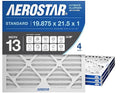 Aerostar 19 7/8x21 1/2x1 MERV 13 Pleated Air Filter, AC Furnace Air Filter, 4 Pack (Actual Size: 19 7/8" x 21 1/2" x 3/4")