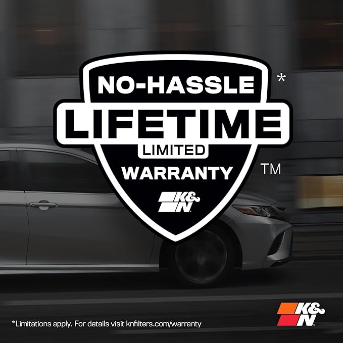 K&N High-Flow Original Lifetime Engine Air Filter: Increase Power: Premium, Washable: Compatible with 2013-2021 Ford/Lincoln: C-Max, Fusion, Mondeo, MKZ, 33-5001