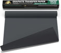 MyArtscape Graphite Transfer Paper Roll - Black Waxed Carbon Paper 18" x 15ft Transfer Paper Roll, Graphite Paper