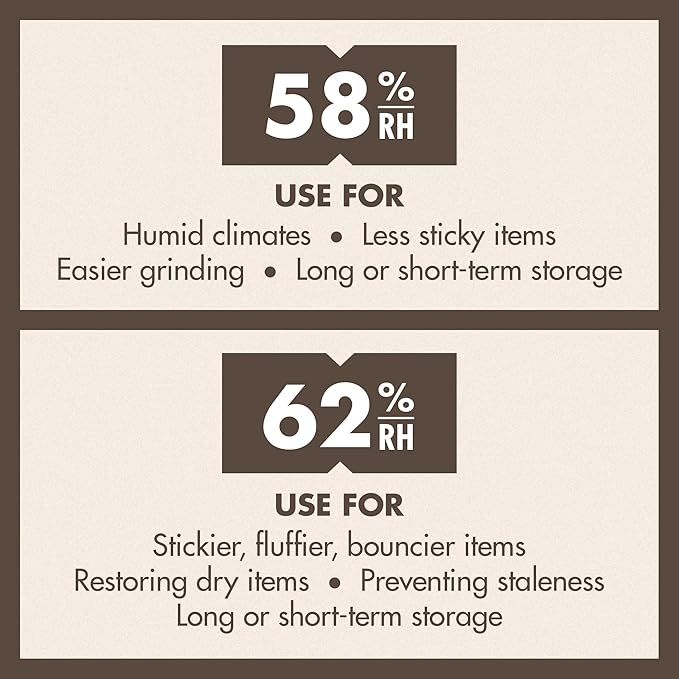 Boveda 58% Two-Way Humidity Control Packs For Storing ½ oz of Product – Size 4 – 10 Pack – Moisture Absorbers for Small Storage Containers – Humidifier Packs – Hydration Packets in Resealable Bag
