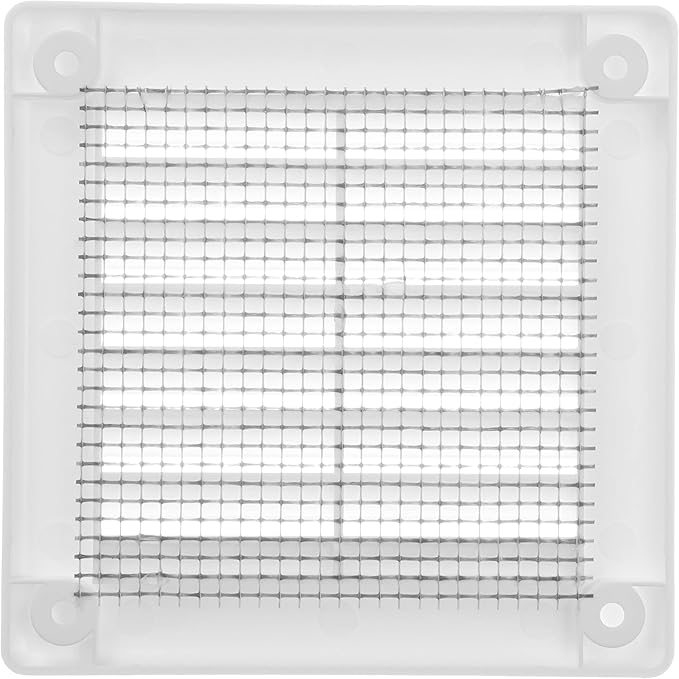 Vent Systems 3" x 3" (Opening Dimensions) Black Plastic Soffit Vent Cover - Durable Flat Square Air Vent Grille with Mesh Screen - Weather Resistant Ventilation Grill Wall & Ceiling Indoor & Outdoor