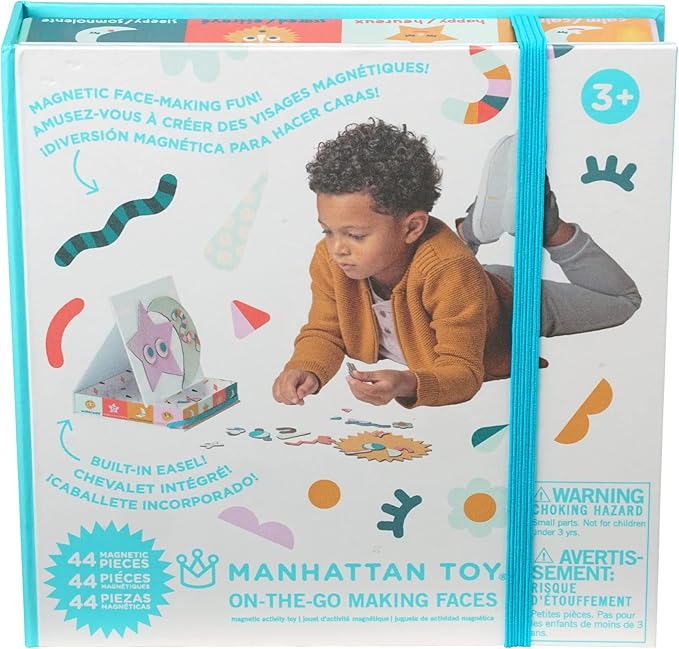 Manhattan Toy On-The-Go Making Faces 44-Piece Magnetic Travel Activity Toy for Kids 3 Years and Up