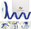 HUIHUANG Royal Blue Ribbon 1/2 inch X 50 Yards Continuous, Double-Faced Satin Ribbon for Gift Wrapping, Bows, DIY Crafts, Flower Bouquet, Independence Day Decoration