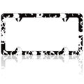 Black and White Cow Print License Plate Frame Funny Spots License Plate Frames Animal Pattern Auto Accessory Bracket Stainless S