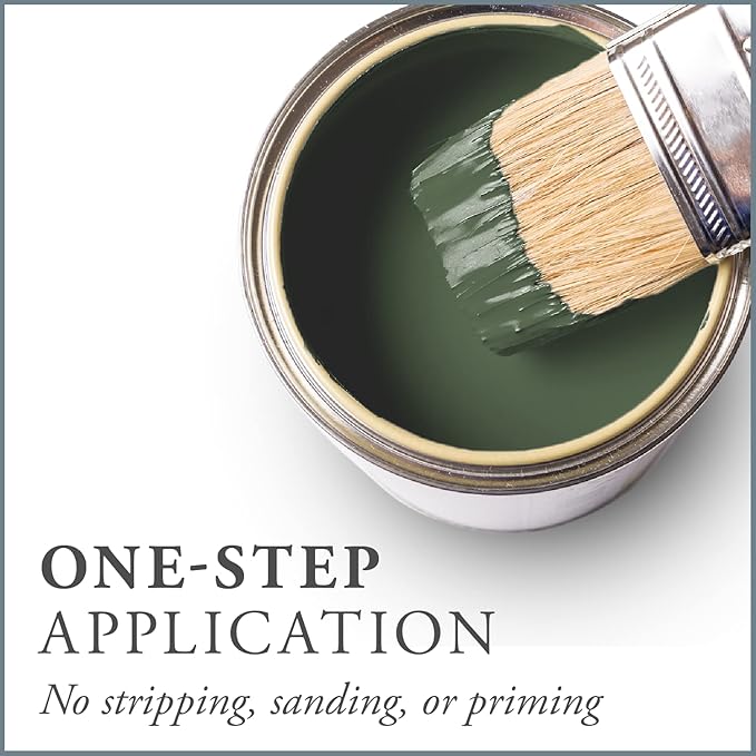 AMY HOWARD AT HOME Chalk-Based One Step Paint for Furniture, Cabinetry, Decor, Finish, and More | No Stripping, Sanding, or Priming | Dark Base | 16 Ounce | English Boxwood