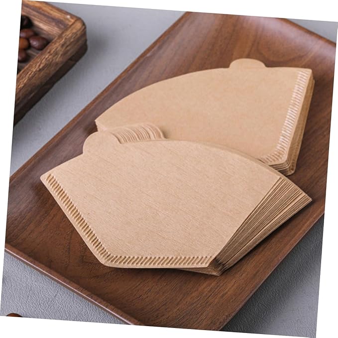 Luxshiny 200pcs Unbleached Disposable Coffee Filters for Espresso Drip Coffee Makers Easy to Use Optimal Flavor Extraction Natural Safe Paper Filters