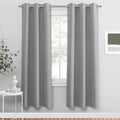 PONY DANCE Sliver Grey Curtains for Living Room - Grommet Thermal Insulated Room Darking Curtain for Bedroom, Set of 2 Panels, 42 x 72 inch