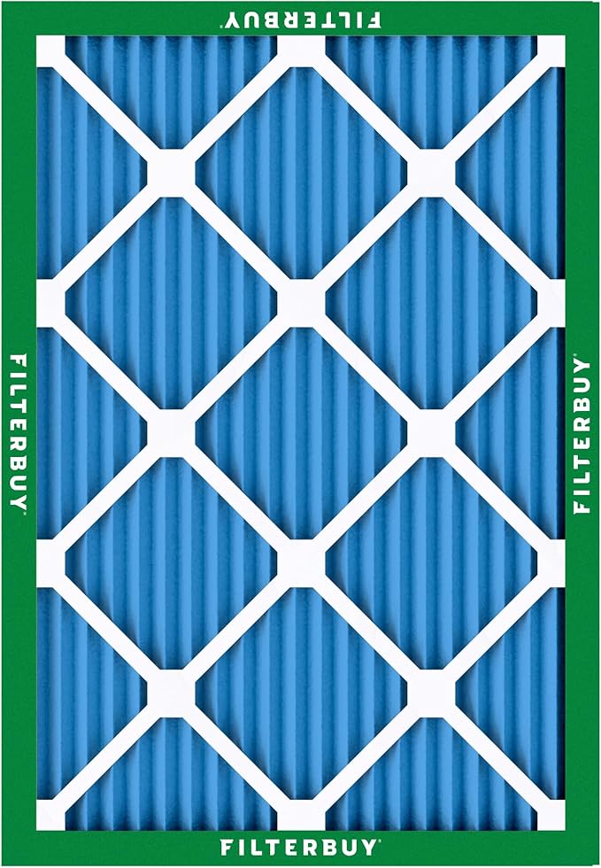 Filterbuy 18x22x1 Air Filter MERV 13 Optimal Smoke & Allergy Defense (3-Pack), Electrostatic Pleated HVAC AC Furnace Filters Replacement, Made in USA (Actual Size: 17.75 x 21.75 x 0.75)
