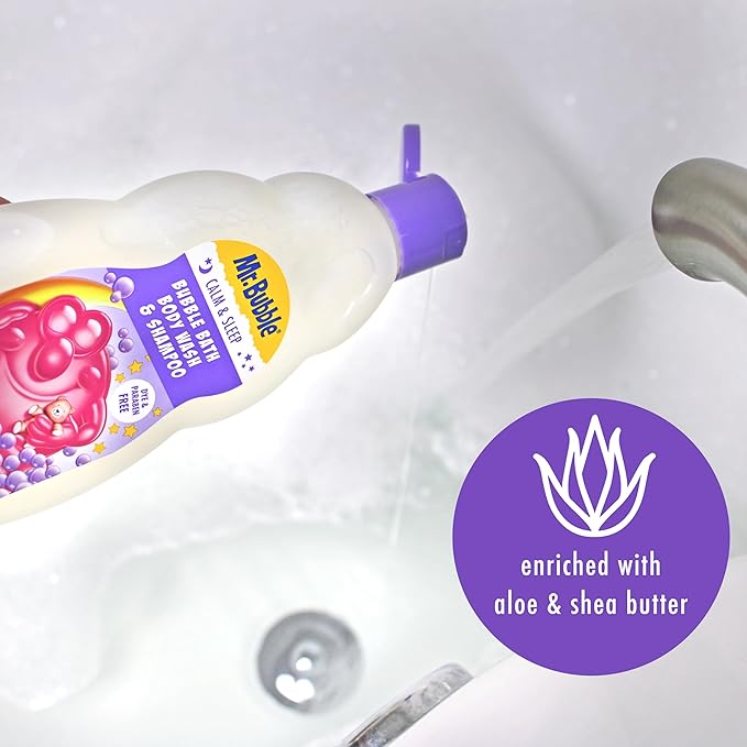 Mr. Bubble Calm and Sleep 3in1 Bubble Bath, Body Wash & Shampoo, 16 oz., Pack of 4