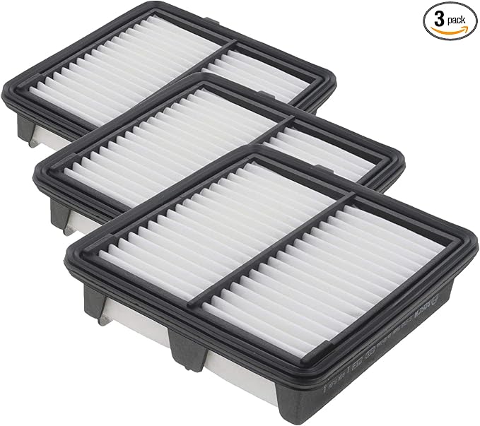 BOSCH 5197WS Workshop Engine Air Filter - Compatible with Select Honda Fit (Pack of 3)