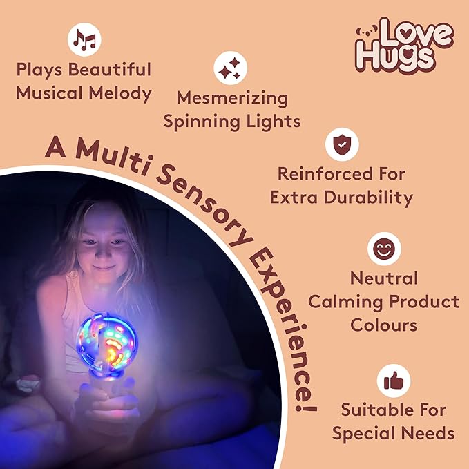 Musical Light Up Wand - Sensory Lights for Autistic Children - Light Up Sensory Toys - Autism Toys - Sensory Toys for Kids with Autism