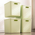 4 pack large plastic White storage bins Baskets, Toy Box Chest with Lids and Handle，Organizer Containers for Baby，Kids,snacks,Nursery，Shelves，Playroom, Bedroom，Office,Closet，home