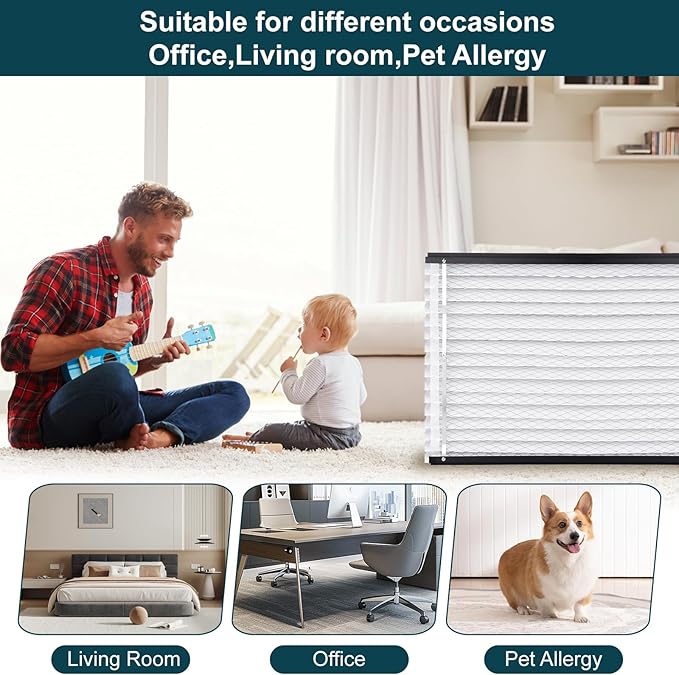 413 Replacement Filter Compatible with AprilAire Whole House Air Purifiers MERV 13,1410,1610,2410,2416,3410 4400, 16x25x4 Furnace Filter (Pack of 2)