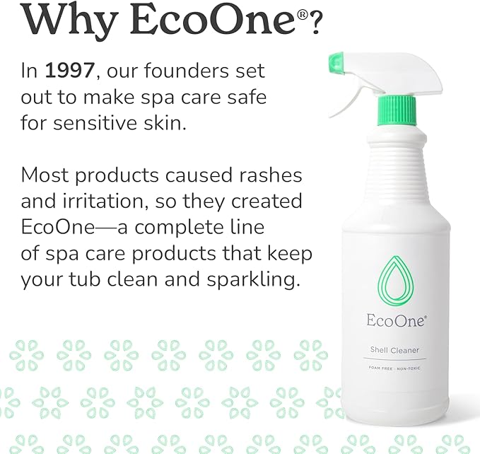 Pipe Cleaner by EcoOne | All-Natural Spa & Hot Tub Pipe and Jet Cleaner | Hot Tub Jet Cleaner Made with Non-Foaming Alkaline Ingredients | Deep-Penetrating Jetted Tub Cleaner, 8 Oz