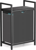 Laundry Sorter with Removable Bag, 16 Gallons Laundry Hamper with Adjustable Feet, Laundry Basket for Laundry Room, Bathroom and Bedroom(Grey and Charcoal Black)