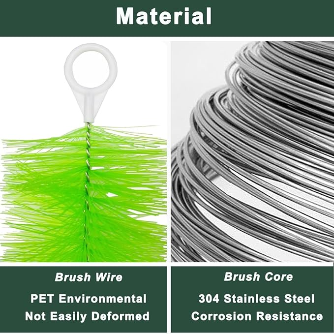 100 Packs Filter Brushes Aquarium Brushes Set for Koi Pond Water Garden Outdoor Pond Skimmers Brush Filter Cleaning Brush 27.5 Inch by 4.7 Inch (Green)