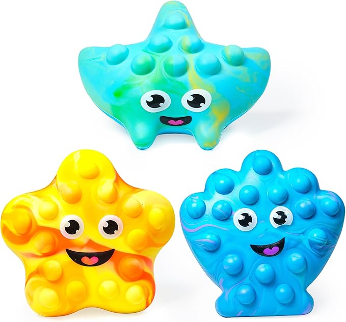 Tub Works® Tub Poppers™ Popping Kids & Toddler Bath Toys, 3 Pack | Push, Poke, Squish & Pop it Fidget Toys for The Bathtub | Irresistible Bubbles with Satisfying 'Pops' | Multi Sensory Kids Bath Toys