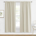 RYB HOME Blackout Curtains for Living Room, Back Tab & Rod Pocket Top Insulating Window Decor for Bedroom Dining Sliding Glass Door Home Office, W 62 x L 84, Beige, 2 Panels