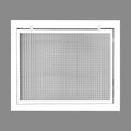 HVAC Premium 20" x 14" Cube Core Eggcrate Return Air Filter Grille for 1" Filter - Aluminum - White [Outer Dimensions: 22.5" x 16.5"]