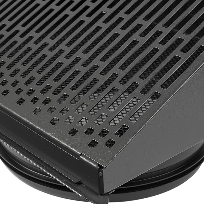 Vent Systems 8" Inch Exhaust Vent Cover with Rubber Gasket - Graphite Black Galvanized Steel - Robust and Weatherproof Outdoor Air Exhaust Box - Duct or Surface Mounting - Rain, Snow Protection