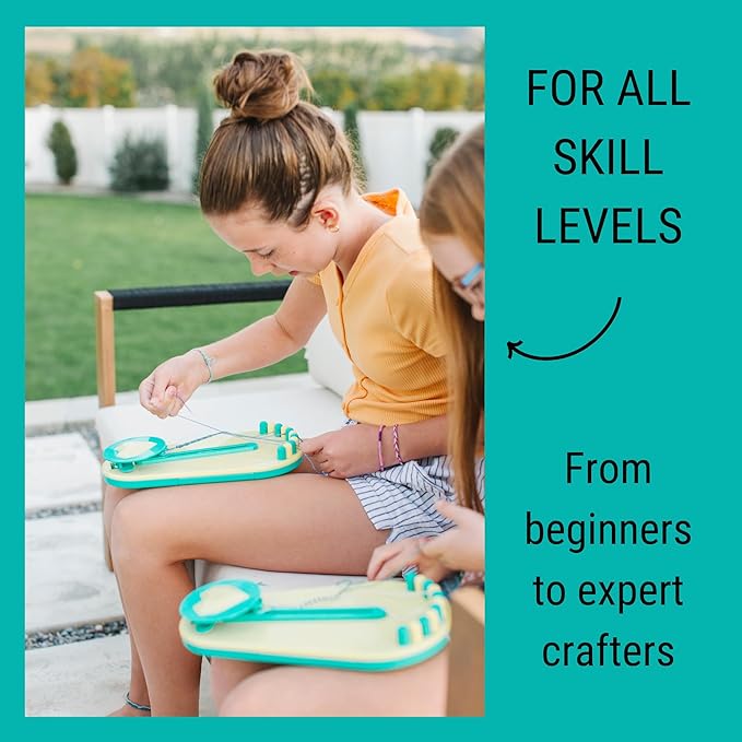 Choose Friendship Bracelet Making Kit – DIY Craft Loom for Kids Ages 8+, New & Improved Design, Includes 20 Threads, Makes 8 Bracelets, Pink “Blush Berry